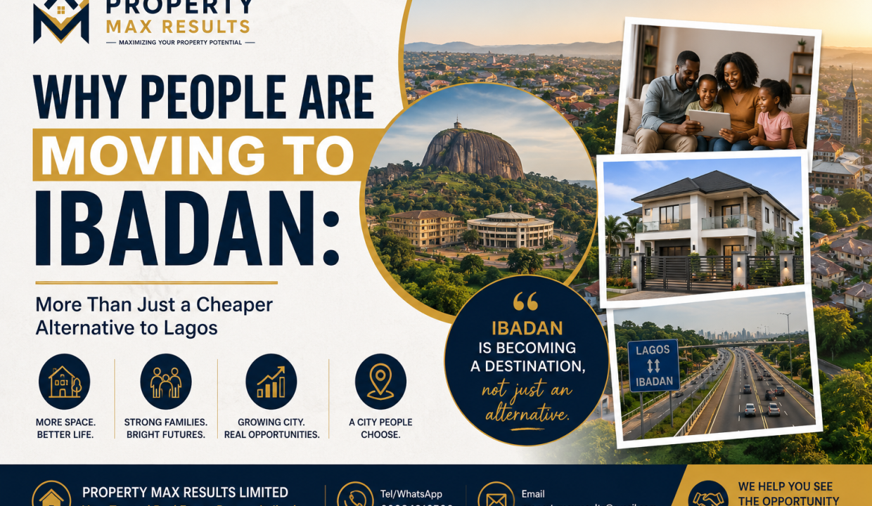 Ibadan city and modern residential neighbourhood representing why people are moving to Ibadan