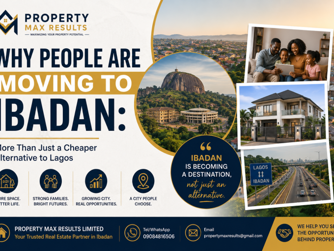 Ibadan city and modern residential neighbourhood representing why people are moving to Ibadan