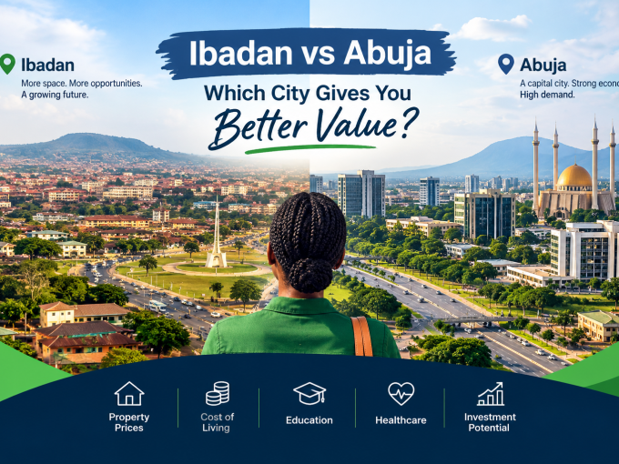 Ibadan vs Abuja comparison showing property and investment opportunities